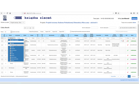 Elektroniczna książka zleceń Polservice Geo