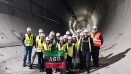 Studenci geodezji z wizytą na budowie tunelu TBM